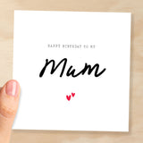 Birthday Card For Mum Happy Birthday Card For Mum Simple Birthday Card For Mum Love Hearts Birthday Card For Mum