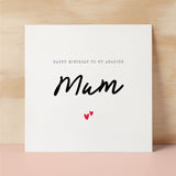 Birthday Card For Mum Happy Birthday Card For Mum Simple Birthday Card For Amazing Mum Love Hearts Birthday Card