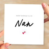 Birthday Card For Nan Happy Birthday Card For Nan Simple Birthday Card For Nan Love Hearts Birthday Card For Nan