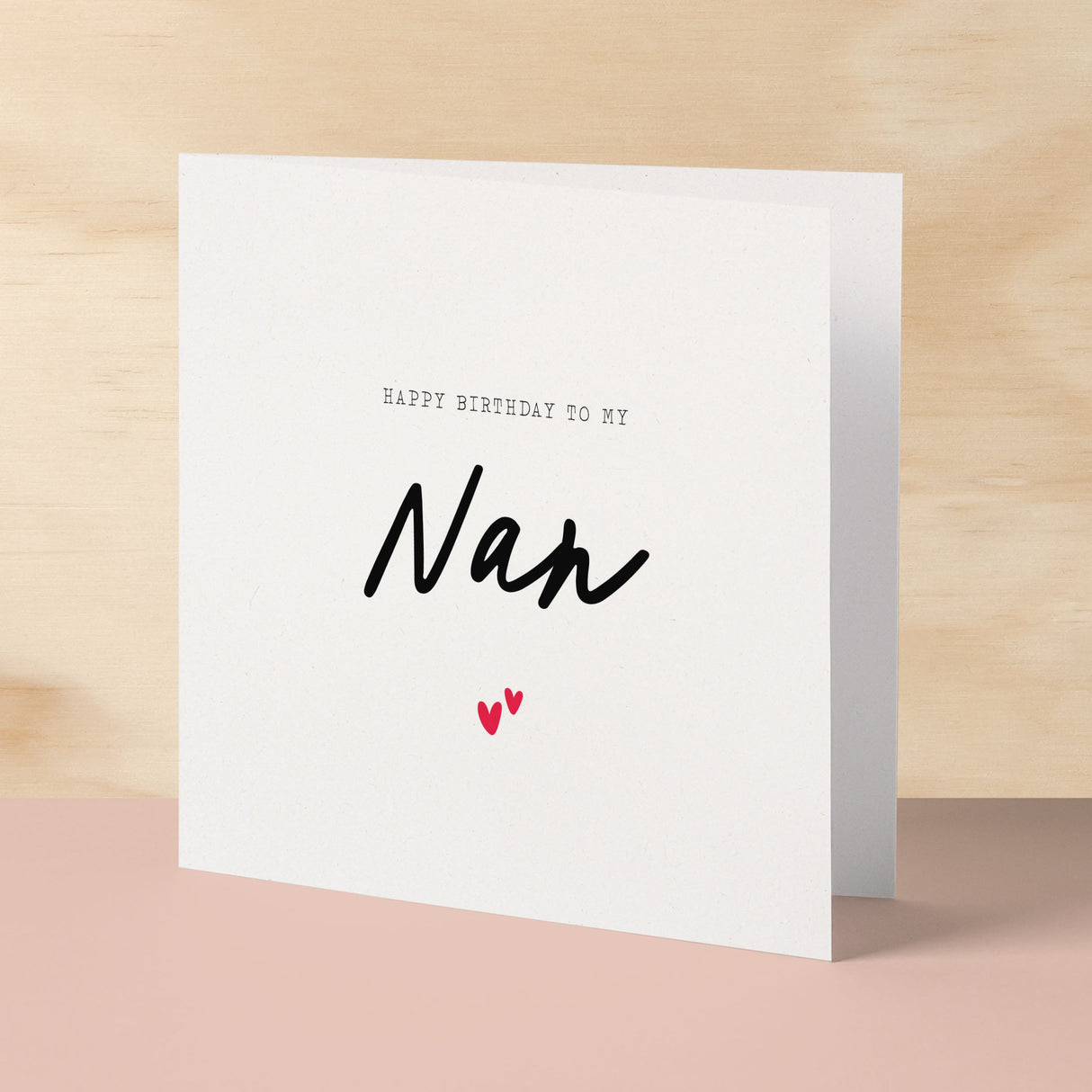 Birthday Card For Nan Happy Birthday Card For Nan Simple Birthday Card For Nan Love Hearts Birthday Card For Nan