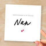 Birthday Card For Nan Happy Birthday Card For Nan Simple Birthday Card For Amazing Nan Love Hearts Birthday Card