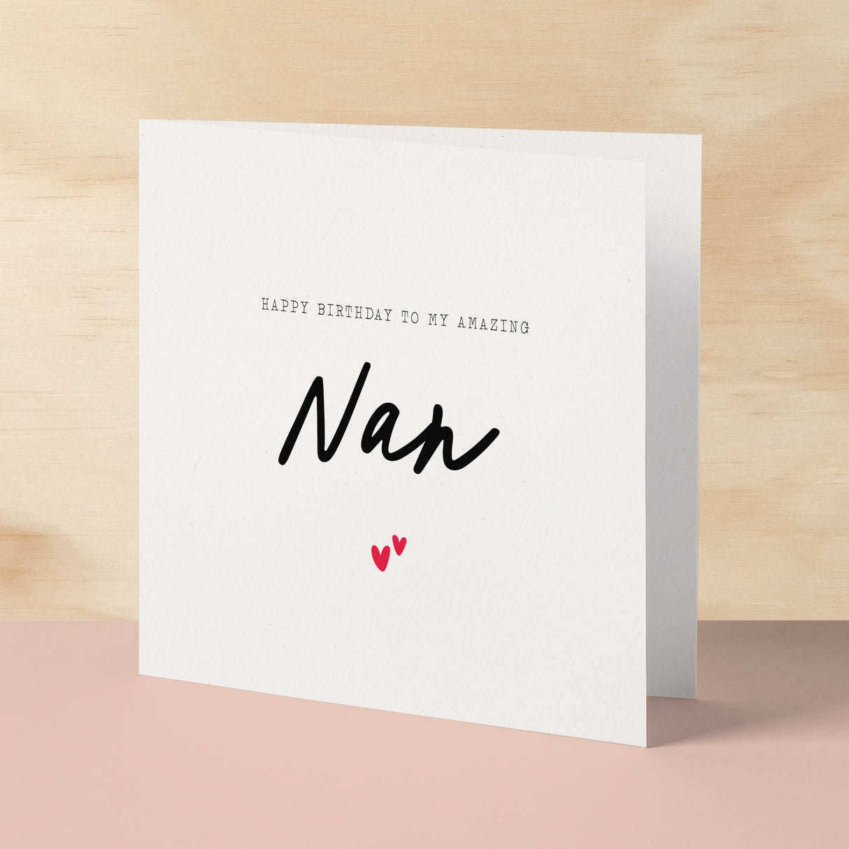 Birthday Card For Nan Happy Birthday Card For Nan Simple Birthday Card For Amazing Nan Love Hearts Birthday Card