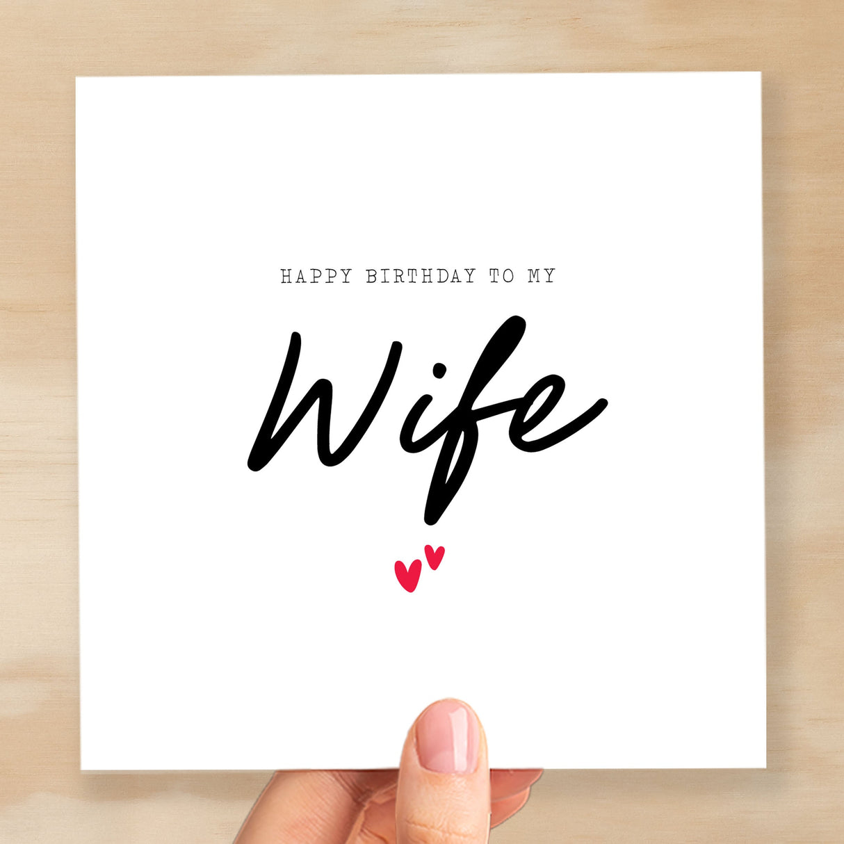 Birthday Card For Wife Happy Birthday Card For Wife Simple Birthday Card For Wife Love Hearts Birthday Card For Wife