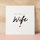 Birthday Card For Wife Happy Birthday Card For Wife Simple Birthday Card For Wife Love Hearts Birthday Card For Wife