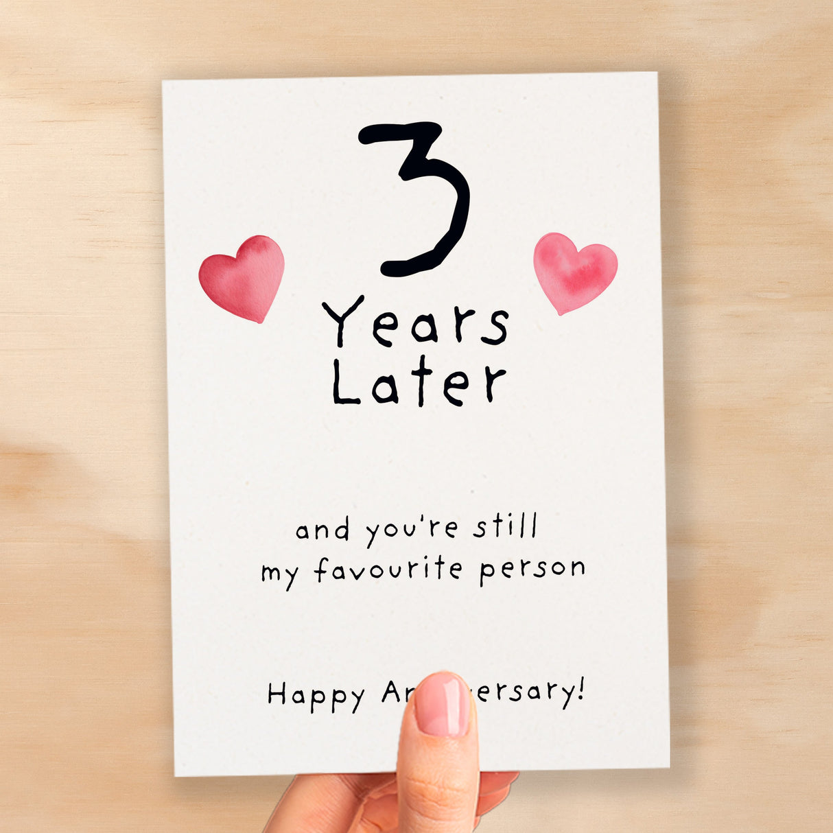 3rd Wedding Anniversary Card For Wife Anniversary Card for Husband 3 Year Anniversary Card For Boyfriend or Girlfriend Third Anniversary