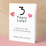 3rd Wedding Anniversary Card For Wife Anniversary Card for Husband 3 Year Anniversary Card For Boyfriend or Girlfriend Third Anniversary