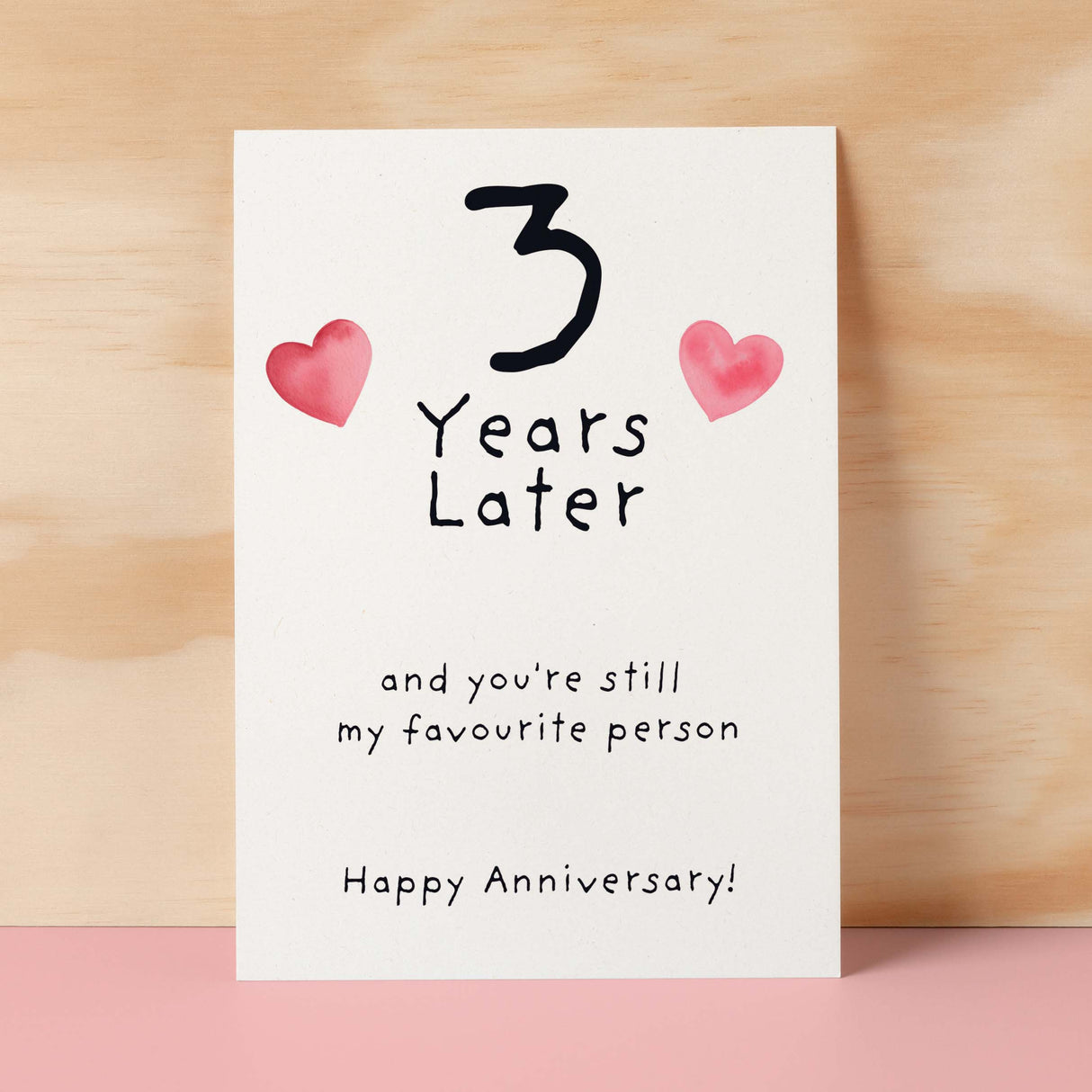 3rd Wedding Anniversary Card For Wife Anniversary Card for Husband 3 Year Anniversary Card For Boyfriend or Girlfriend Third Anniversary