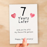 7th Wedding Anniversary Card For Wife Anniversary Card for Husband 7 Year Anniversary Card For Boyfriend or Girlfriend Seventh Anniversary