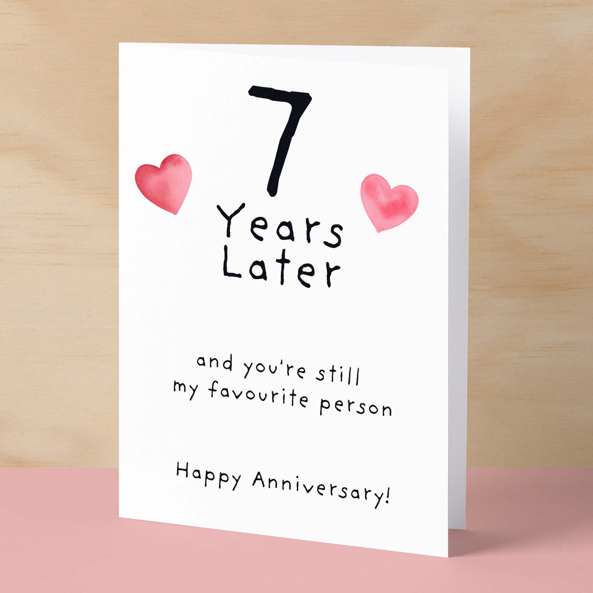 7th Wedding Anniversary Card For Wife Anniversary Card for Husband 7 Year Anniversary Card For Boyfriend or Girlfriend Seventh Anniversary