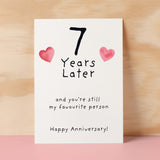 7th Wedding Anniversary Card For Wife Anniversary Card for Husband 7 Year Anniversary Card For Boyfriend or Girlfriend Seventh Anniversary