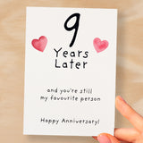 9th Wedding Anniversary Card For Wife Anniversary Card for Husband 9 Year Anniversary Card For Boyfriend or Girlfriend Ninth Anniversary