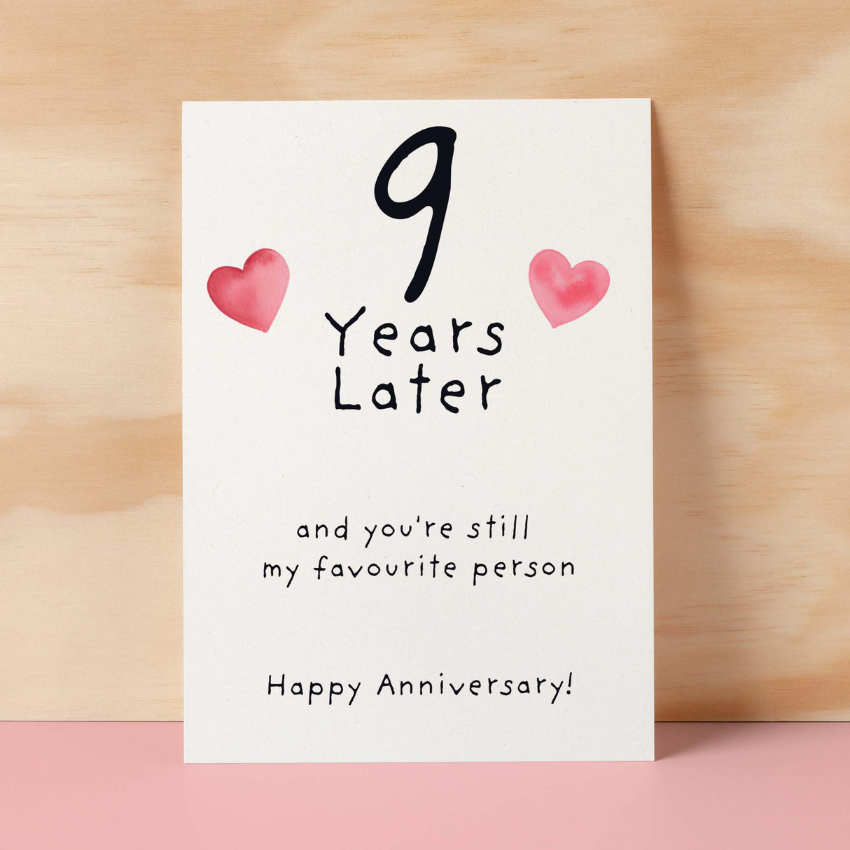 9th Wedding Anniversary Card For Wife Anniversary Card for Husband 9 Year Anniversary Card For Boyfriend or Girlfriend Ninth Anniversary