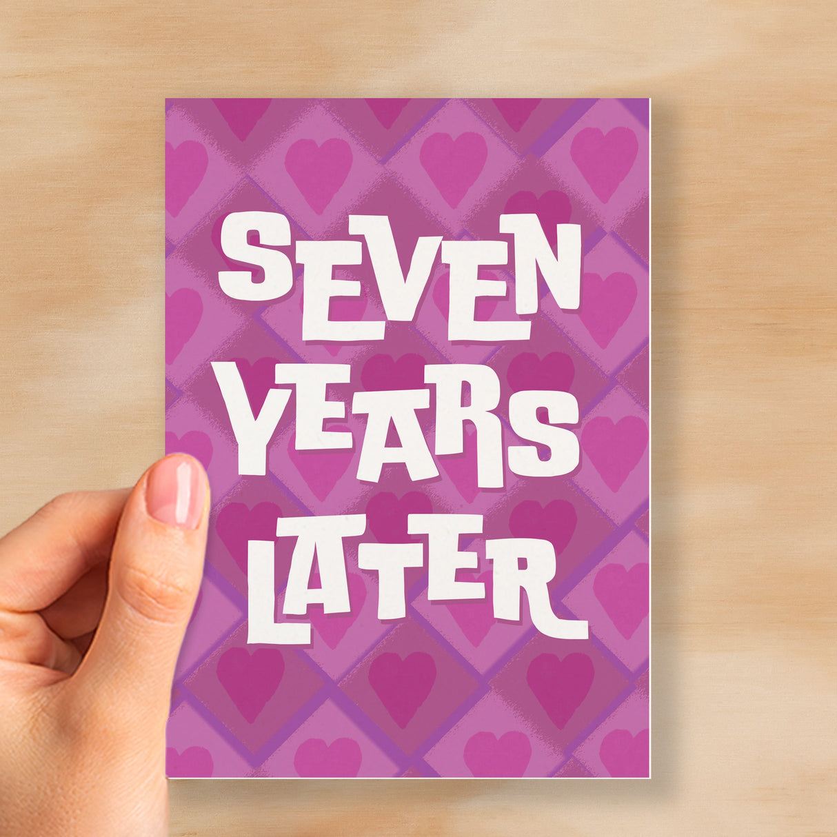 7th Wedding Anniversary Card For Wife Anniversary Card for Husband Anniversary Card For Boyfriend or Girlfriend Seventh Anniversary Gift