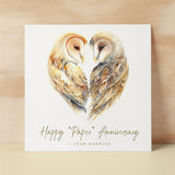 1st Anniversary Card Paper Anniversary 1 Year Anniversary Card For Husband Owl Anniversary Card For Wife One Year Anniversary Card