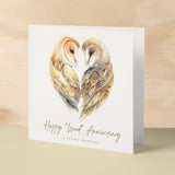 5th Anniversary Card Wood Anniversary 5 Year Anniversary Card For Husband Owl Anniversary Card For Wife Five Year Anniversary Card