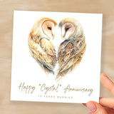 15th Anniversary Card Crystal Anniversary 15 Year Anniversary Card For Husband Owl Anniversary Card For Wife Fifteen Year Anniversary Card