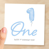 Personalisable 1st Birthday Card For Boy One Year Old Birthday Card Custom Card For First Birthday For Boy Happy 1st Birthday Card