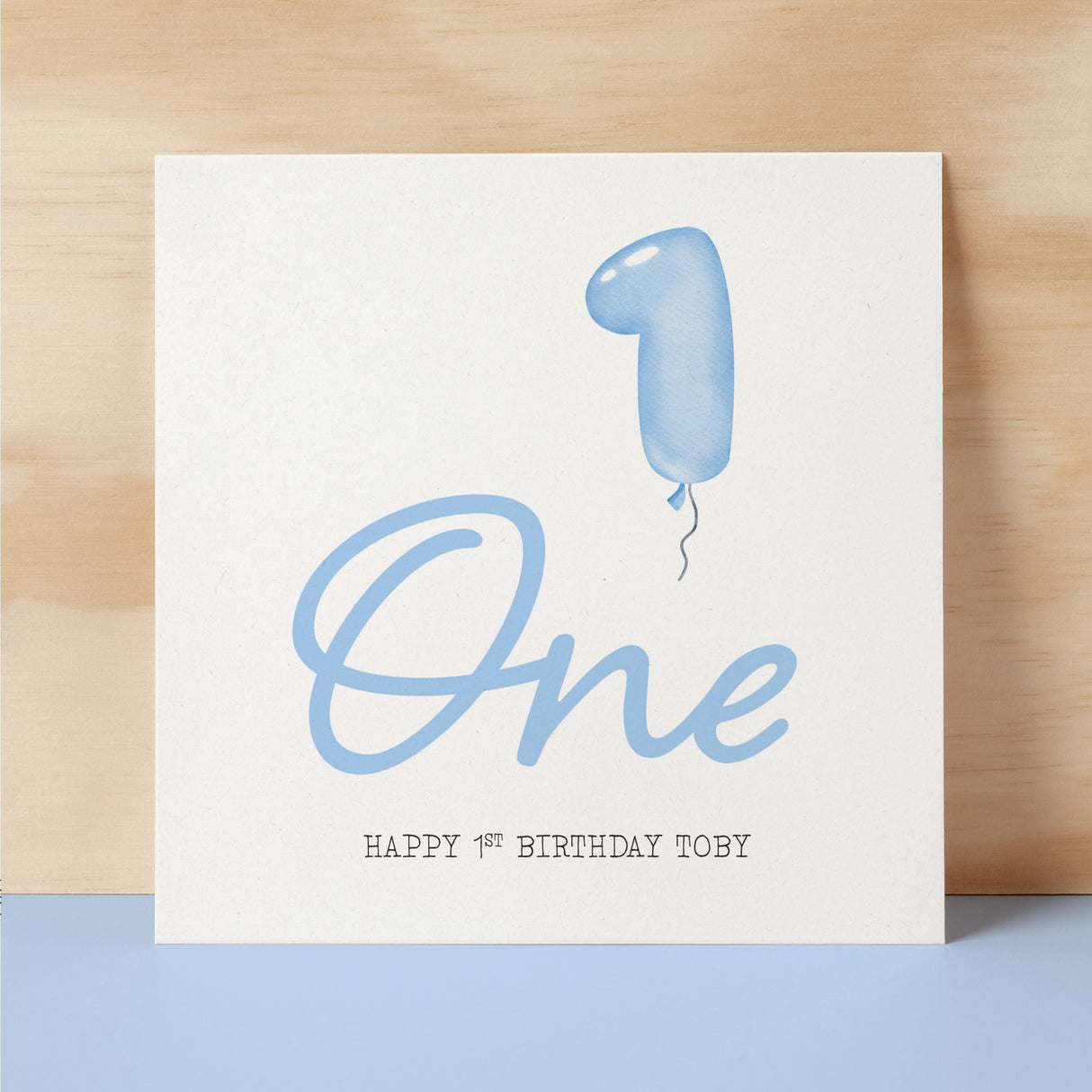 Personalisable 1st Birthday Card For Boy One Year Old Birthday Card Custom Card For First Birthday For Boy Happy 1st Birthday Card