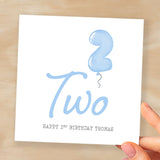 Personalisable 2nd Birthday Card For Boy Two Year Old Birthday Card Custom Card For Second Birthday For Boy Happy 2nd Birthday Card