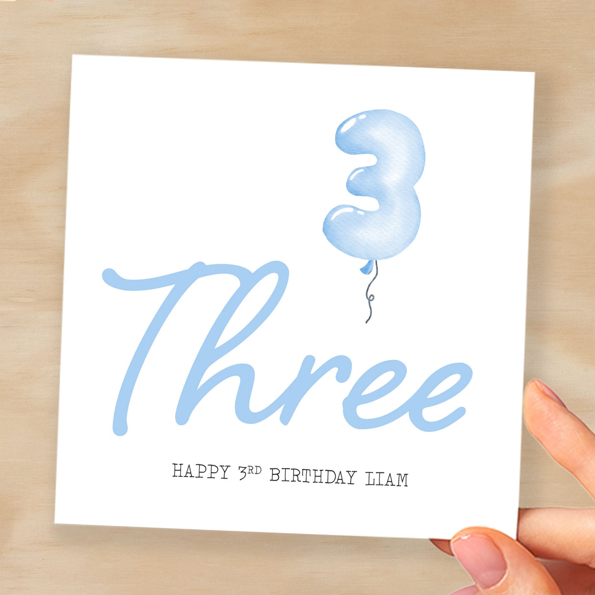 Personalisable 3rd Birthday Card For Boy Three Year Old Birthday Card Custom Card For Third Birthday For Boy Happy 3rd Birthday Card