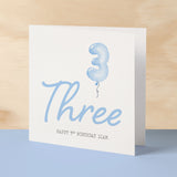 Personalisable 3rd Birthday Card For Boy Three Year Old Birthday Card Custom Card For Third Birthday For Boy Happy 3rd Birthday Card