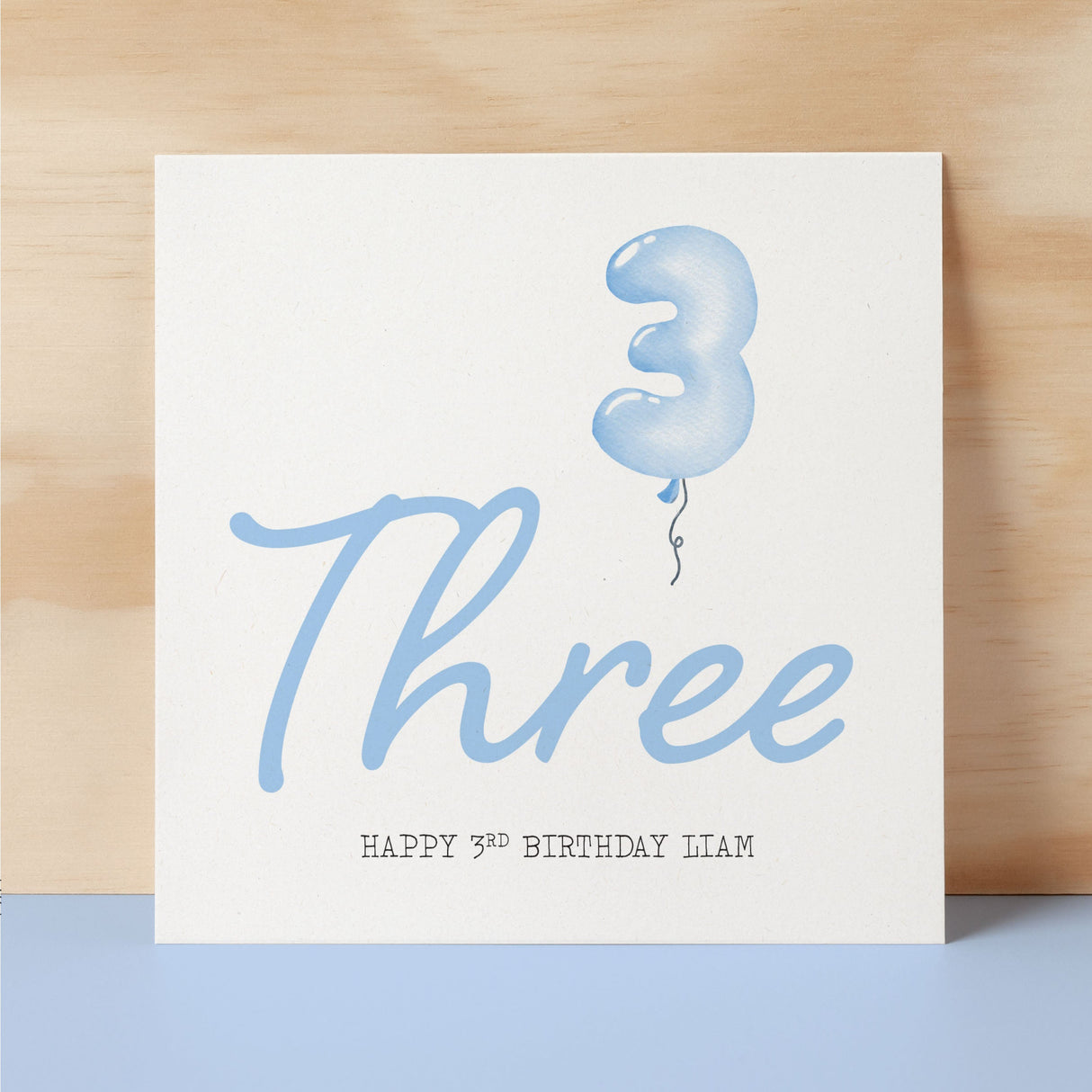 Personalisable 3rd Birthday Card For Boy Three Year Old Birthday Card Custom Card For Third Birthday For Boy Happy 3rd Birthday Card