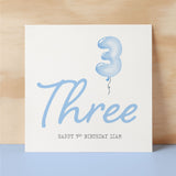 Personalisable 3rd Birthday Card For Boy Three Year Old Birthday Card Custom Card For Third Birthday For Boy Happy 3rd Birthday Card