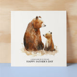 Father's Day Card For Dad Bear and Cub Illustration Simple Father's Day Card I always look up to you Dad Father's Day Gift