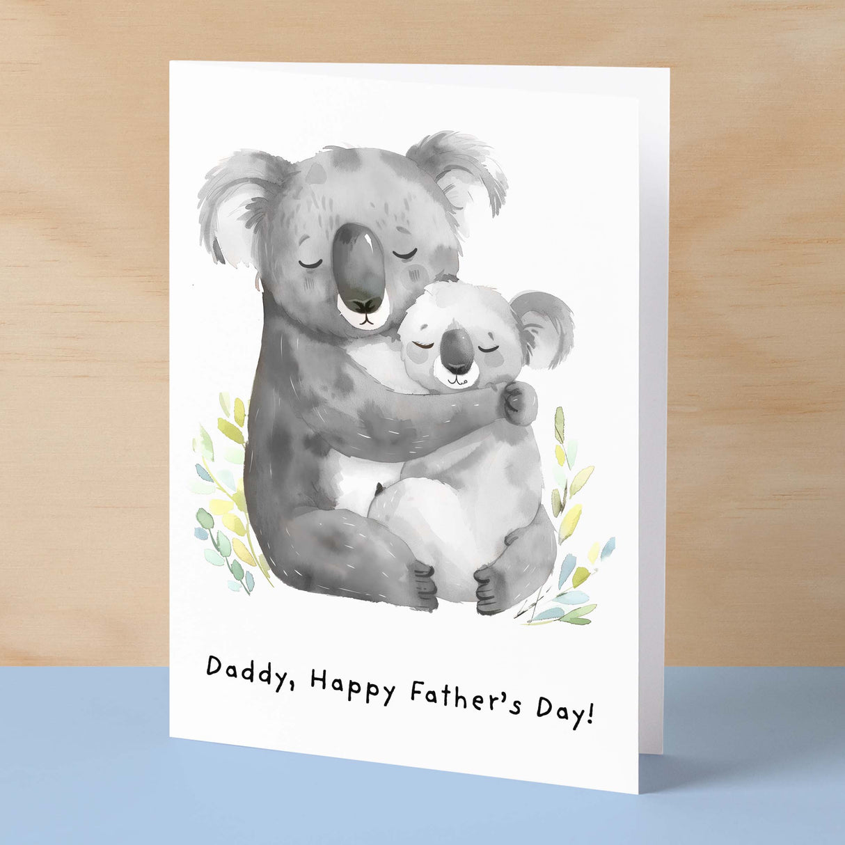 Father's Day Card For Daddy Cute Koala and Joey Illustration Father's Day Card For Dad Father's Day Gift From Child