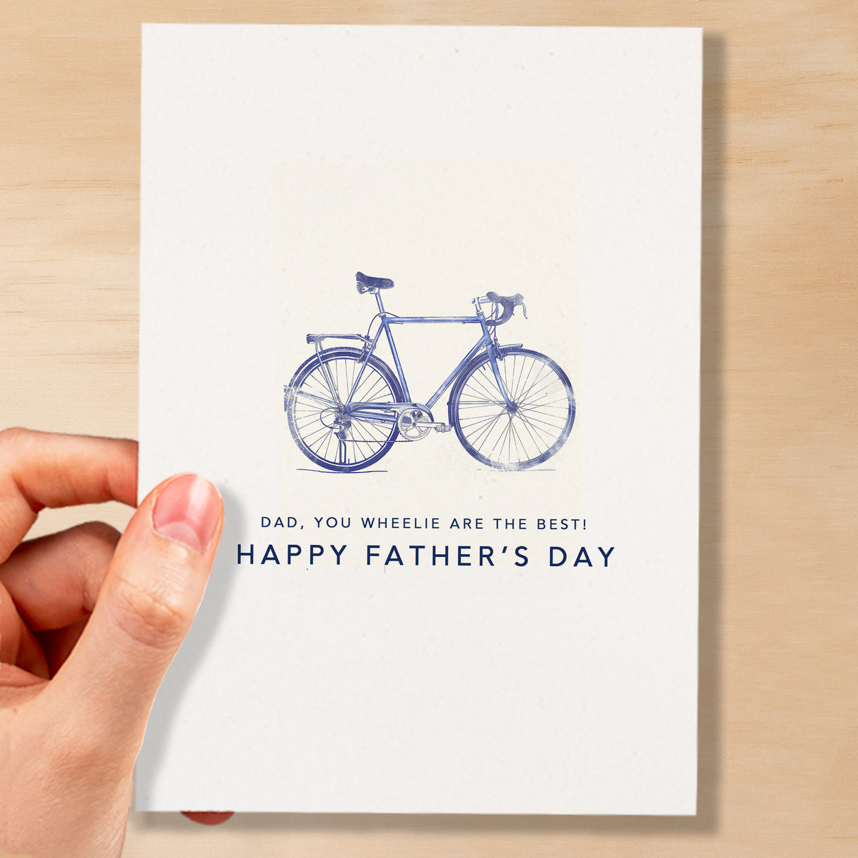 Father's Day Card For Dad Bicycle Illustration Simple Father's Day Card You Wheelie Are The Best Dad Father's Day Gift