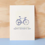 Father's Day Card For Dad Bicycle Illustration Simple Father's Day Card You Wheelie Are The Best Dad Father's Day Gift