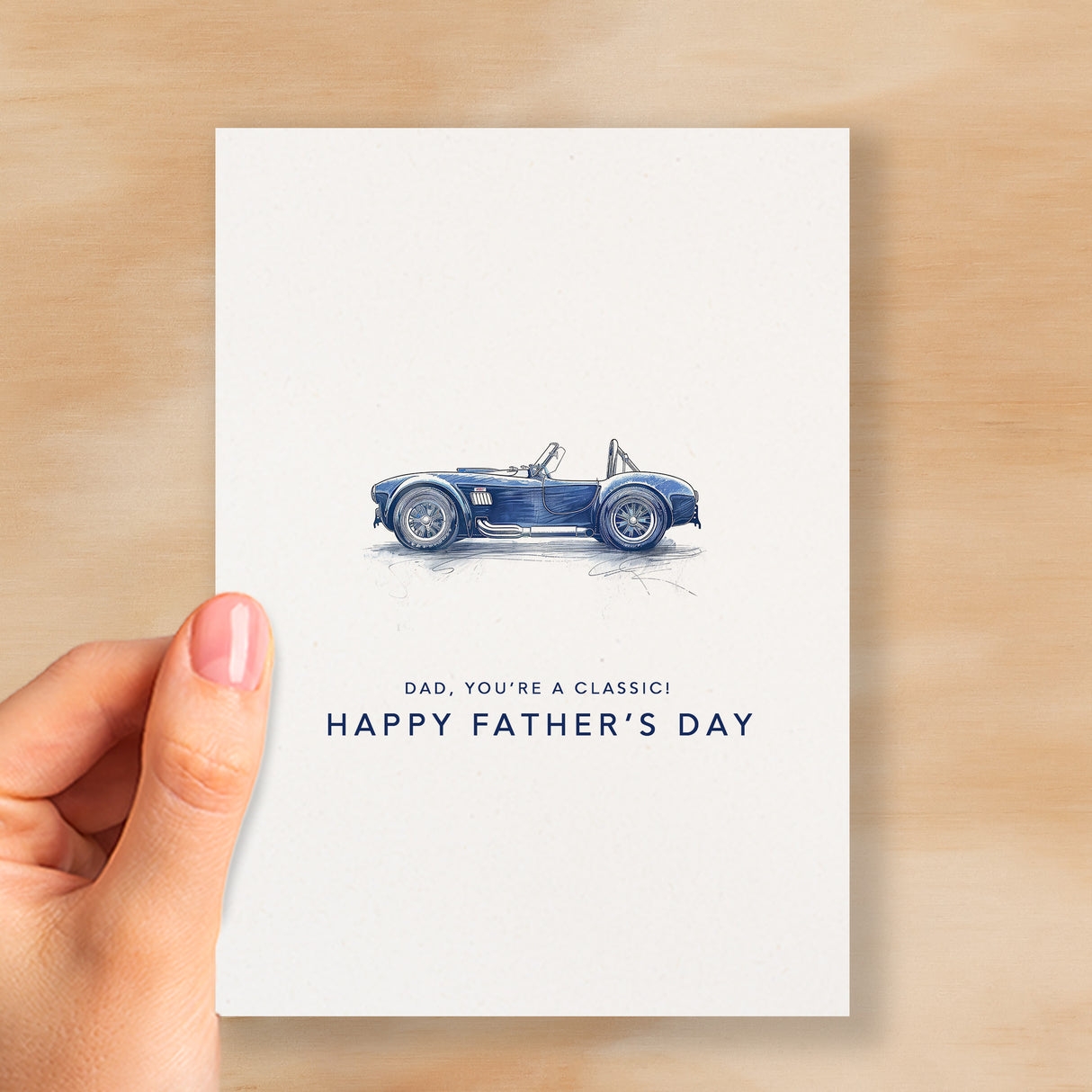 Father's Day Card For Classic Car Enthusiasts Car Illustration Simple Father's Day Card You're A Classic Dad Father's Day Gift