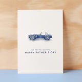 Father's Day Card For Classic Car Enthusiasts Car Illustration Simple Father's Day Card You're A Classic Dad Father's Day Gift