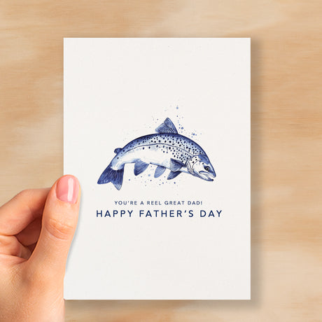 Father's Day Card For Fishing Enthusiasts Simple Father's Day Card You're A Reel Catch Father's Day Gift For Fisherman