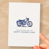 Father's Day Card For Dad Motorcycle Enthusiasts Simple Father's Day Card You're The Wheel Deal Dad Father's Day Gift