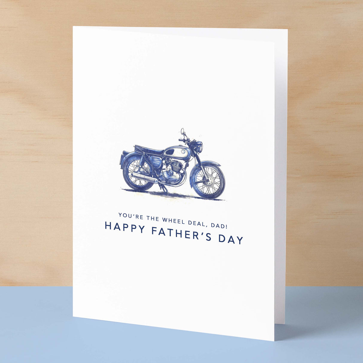 Father's Day Card For Dad Motorcycle Enthusiasts Simple Father's Day Card You're The Wheel Deal Dad Father's Day Gift