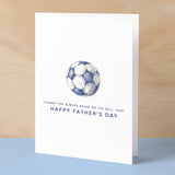 Father's Day Card For Dad Football Fan Simple Father's Day Card On The Ball Dad Father's Day Gift For Football Enthusiasts