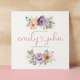 Personalisable Wedding Day Card For Bride and Groom Customised Card For Weddings Gift for Wedding Couple Floral Design