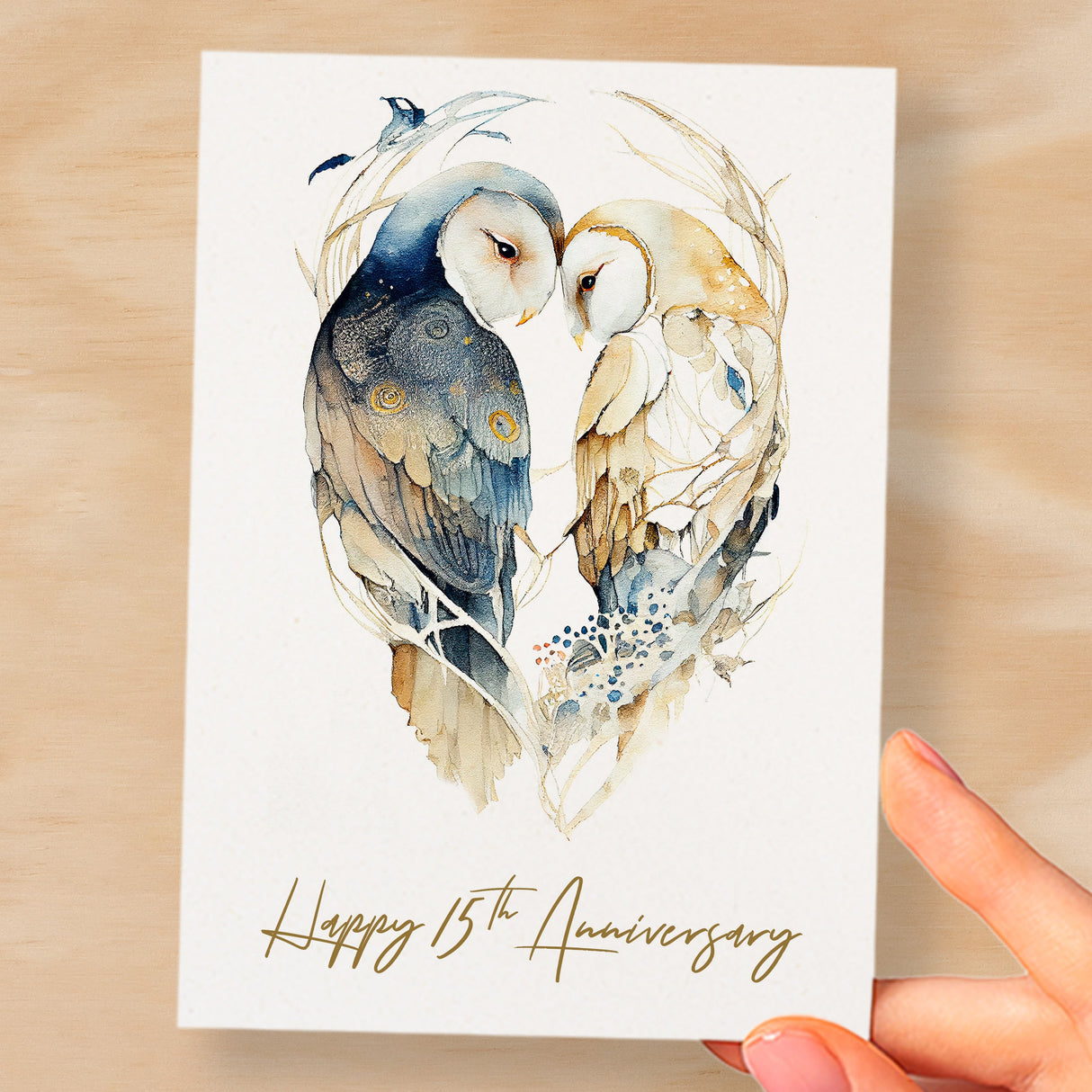 15th Anniversary Card For Husband or Wife Fifteen Year Wedding Anniversary Card For Wife or Husband 15 Year Anniversary Card