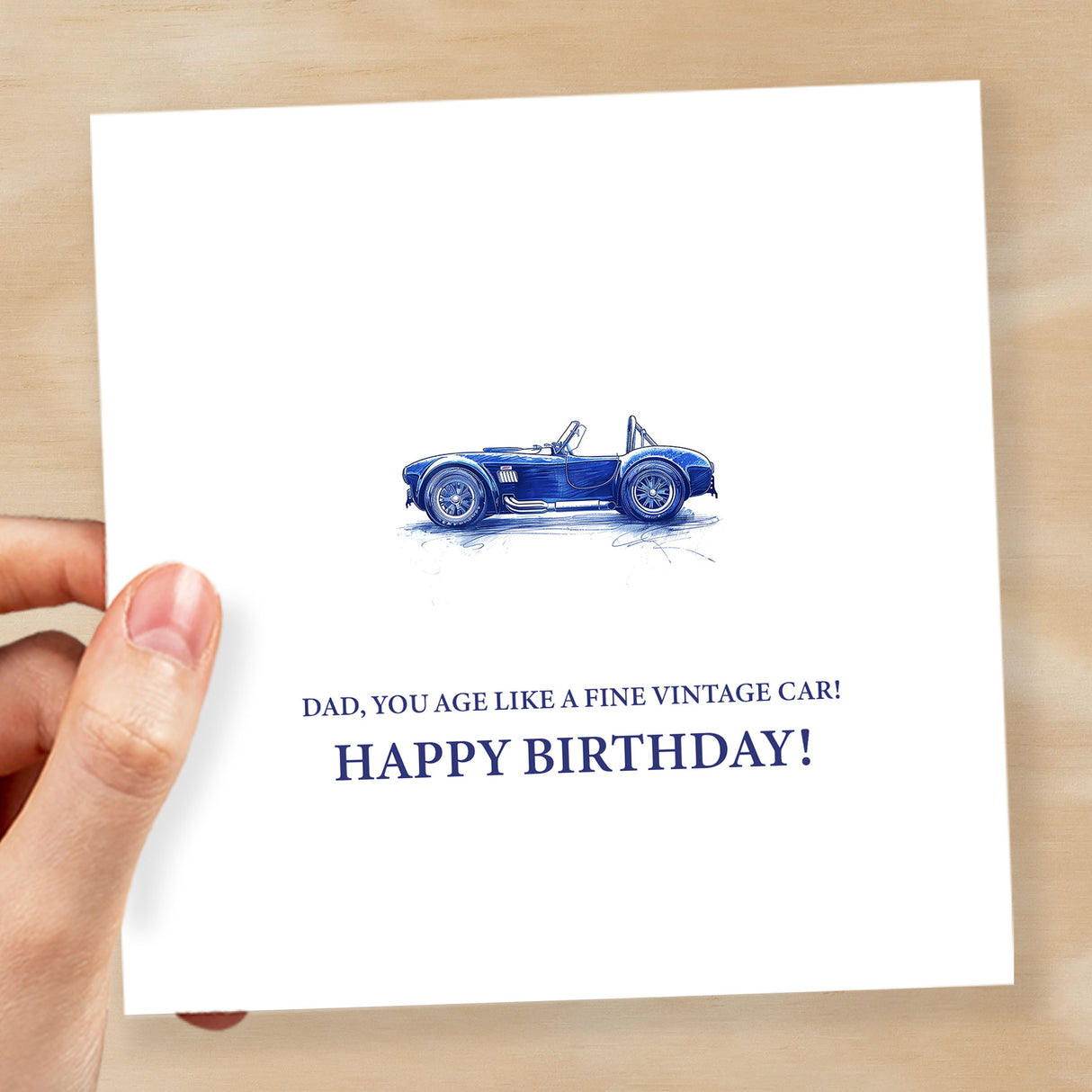 Birthday Card For Dad Car Themed Birthday Card For Motorsport Lover Birthday Card For Dad Who Likes Classic Cars