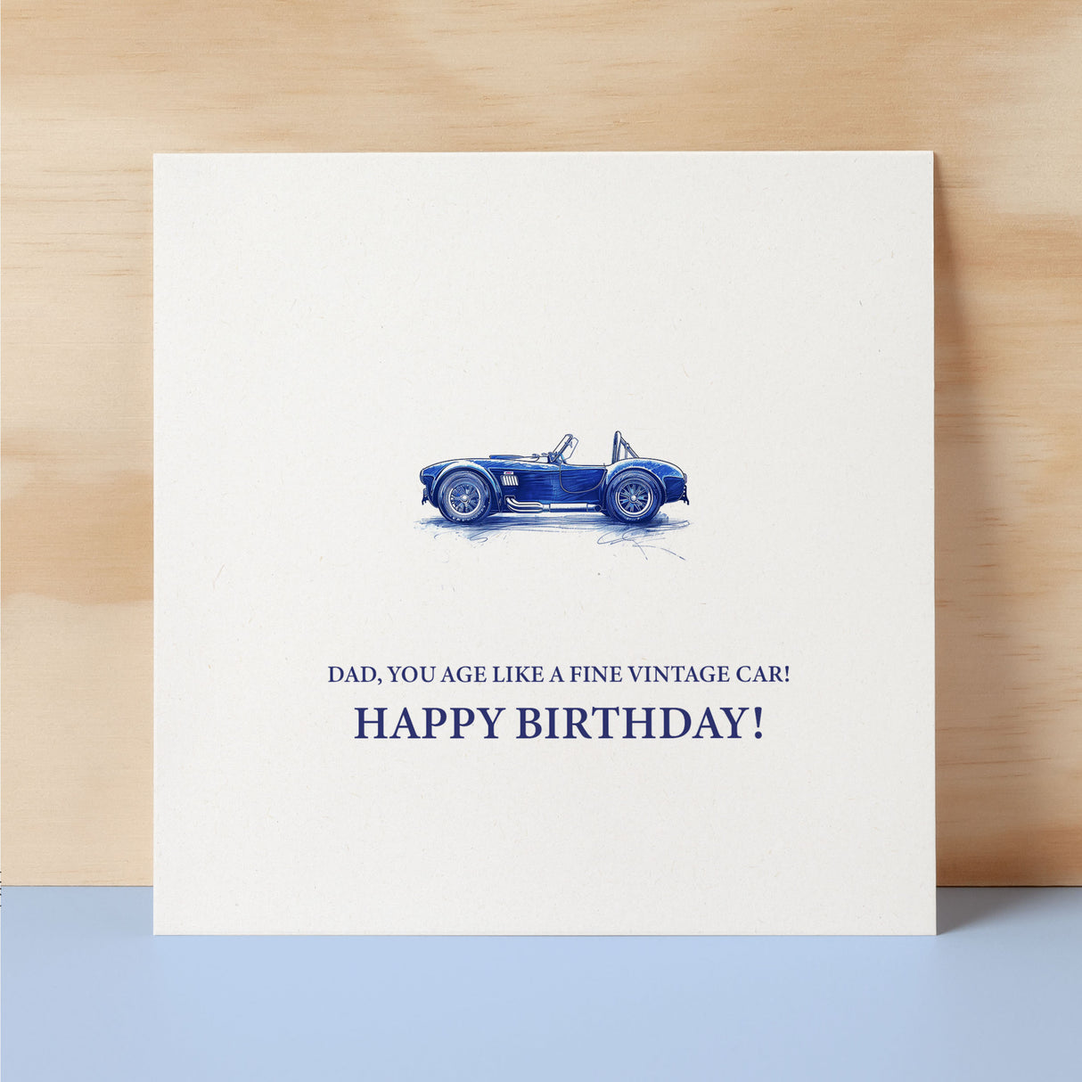 Birthday Card For Dad Car Themed Birthday Card For Motorsport Lover Birthday Card For Dad Who Likes Classic Cars