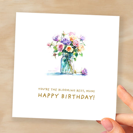 Birthday Card For Mum Flower Birthday Card For Mum Pretty Flower Birthday Card For Mum or Mother Blooming Best Mum Birthday Card