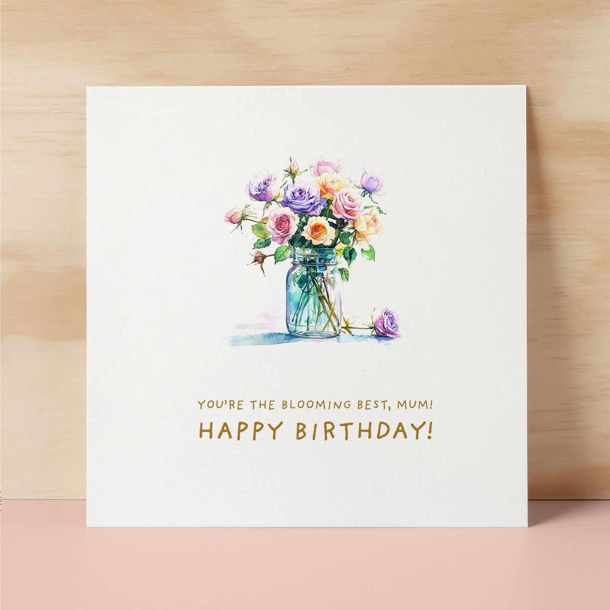 Birthday Card For Mum Flower Birthday Card For Mum Pretty Flower Birthday Card For Mum or Mother Blooming Best Mum Birthday Card