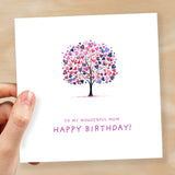 Birthday Card For Mum Flower Birthday Card For Mum Love Hearts Birthday Card For Mum or Mother Wonderful Mum Birthday Card