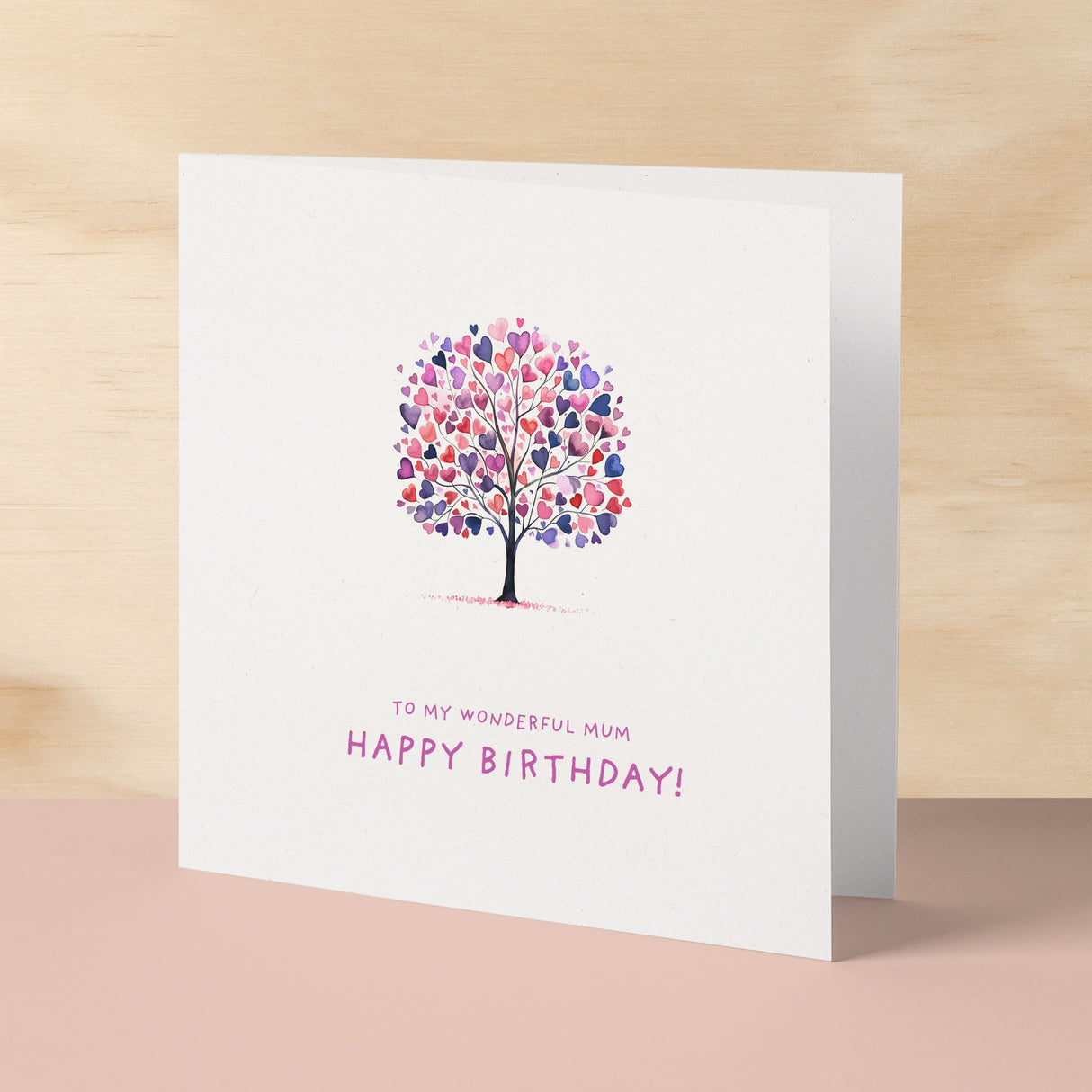 Birthday Card For Mum Flower Birthday Card For Mum Love Hearts Birthday Card For Mum or Mother Wonderful Mum Birthday Card