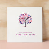 Birthday Card For Mum Flower Birthday Card For Mum Love Hearts Birthday Card For Mum or Mother Wonderful Mum Birthday Card