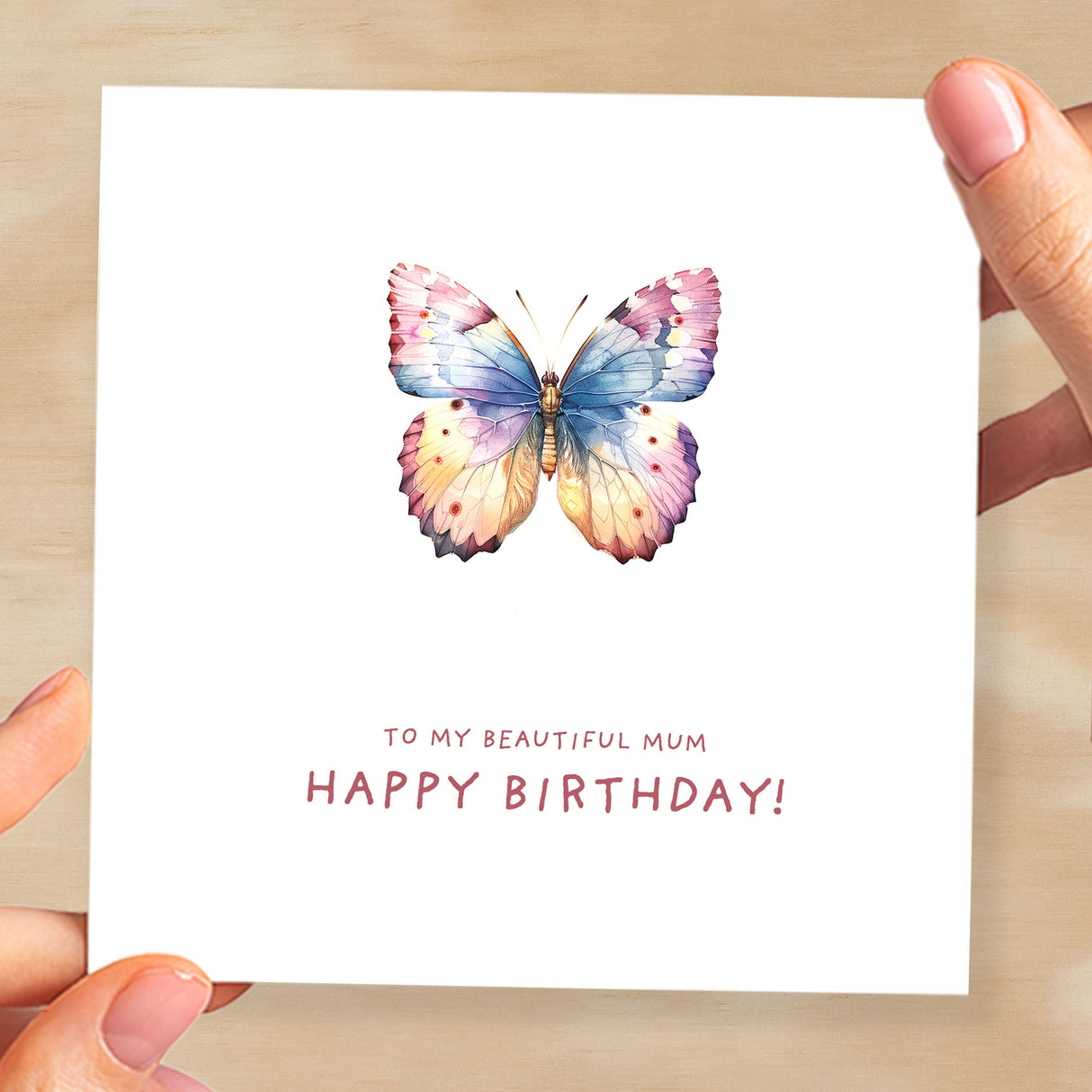 Birthday Card For Mum Butterfly Birthday Card For Mum Pretty Birthday Card For Mum or Mother Beatuiful Mum Birthday Card