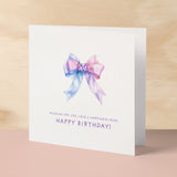 Birthday Card For Mum Pretty Birthday Card For Mum Lovely Birthday Card For Mum or Mother Beautiful Bow Ribbon Mum Birthday Card