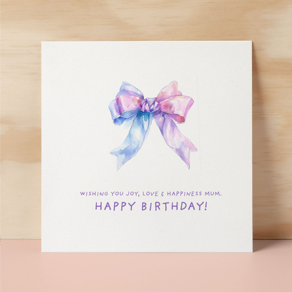 Birthday Card For Mum Pretty Birthday Card For Mum Lovely Birthday Card For Mum or Mother Beautiful Bow Ribbon Mum Birthday Card