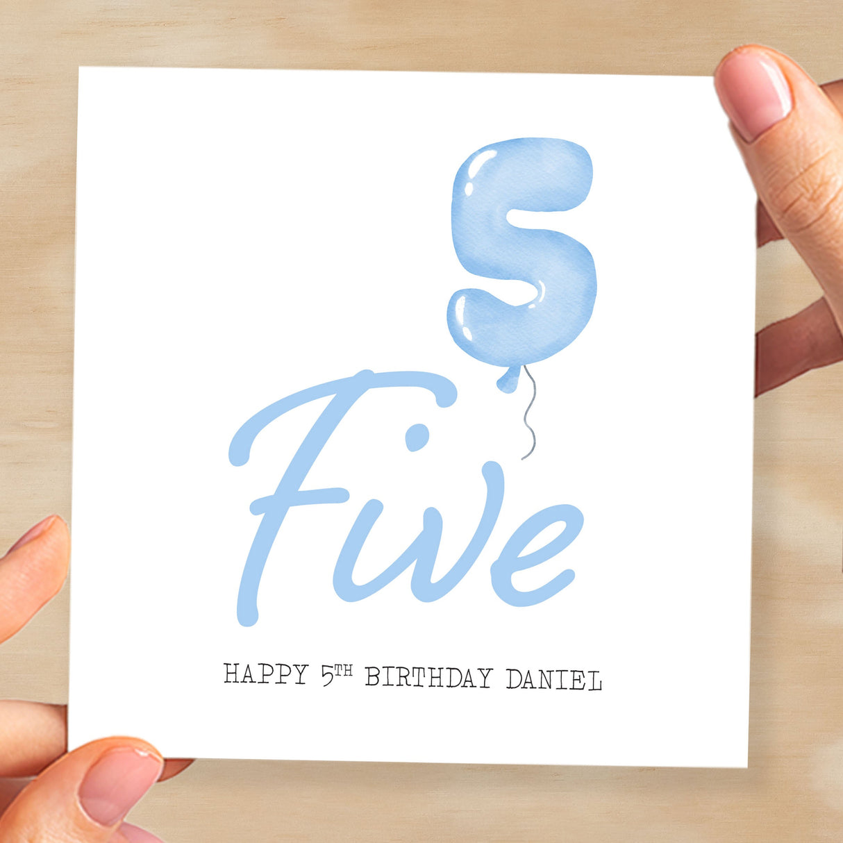 Personalisable 5th Birthday Card For Boy Five Year Old Birthday Card Custom Card For Fifth Birthday For Boy Happy 5th Birthday Card